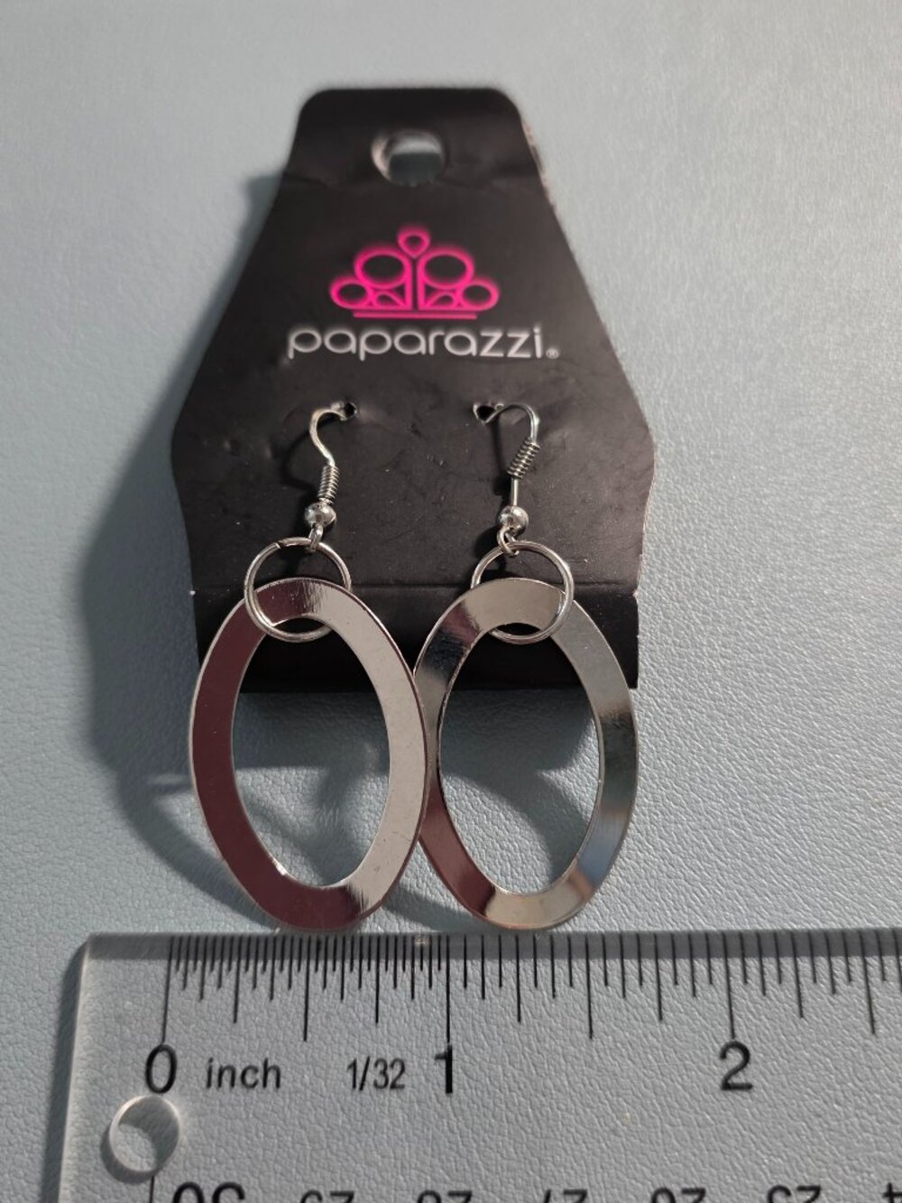 NEW Paparazzi Silver-Tone Oval Dangle Earrings